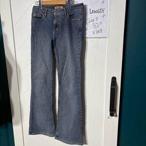 Paris Blues‎ Vintage Y2K Low Rise Bell Bottom Flare Denim Jeans Blue Size 9
